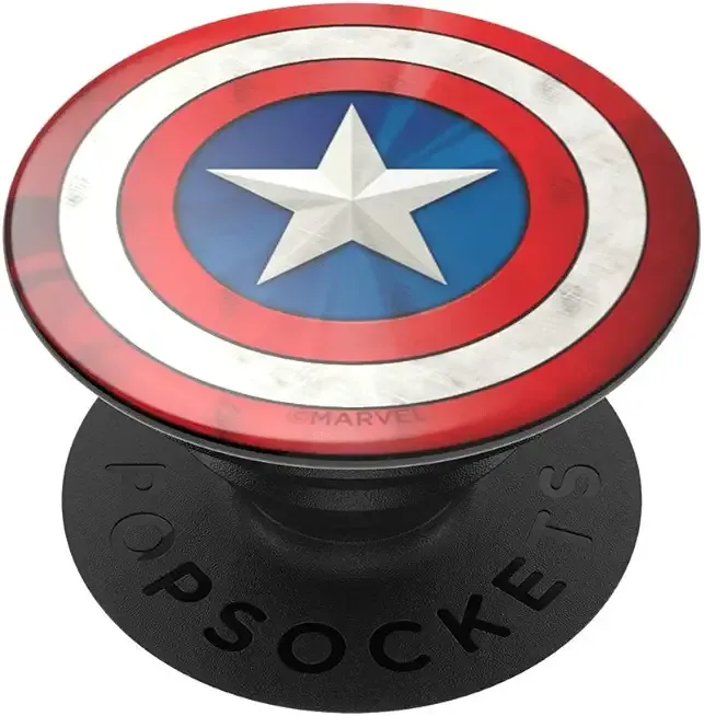 ​​​​PopSockets Phone Grip with Expanding Kickstand, Adhesive Grip - Captain America Icon