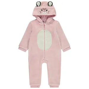 Surpyjama ludique lionne en sherpa pour bébé fille