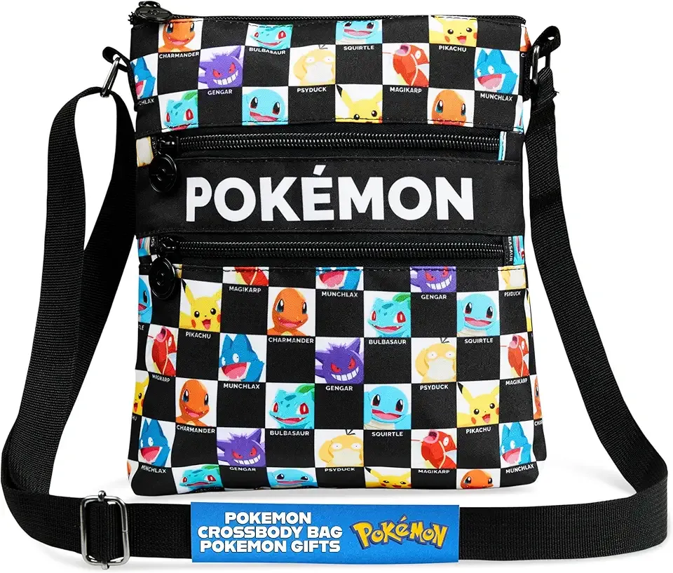 Pokemon Shoulder Bag for Kids Teens Crossbody Bag Pikachu Small Bag Anime Gifts