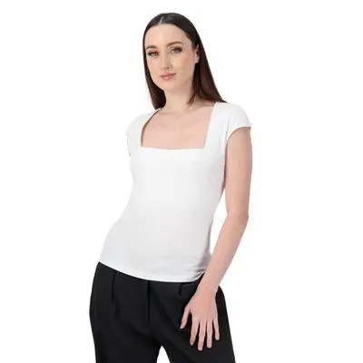 Blusa Mxstaza Mujer Manga Corta Diseño Liso