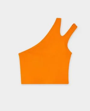 Top met fijne rib, cropped fit