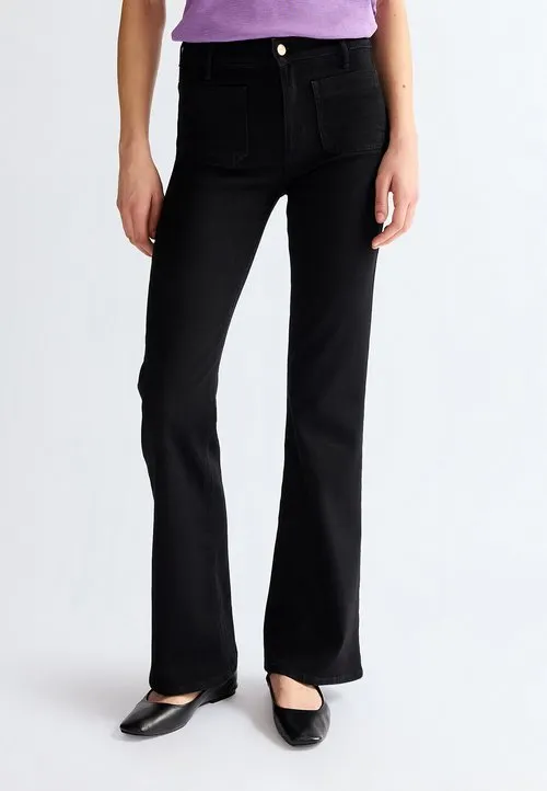 FLARE - Flared jeans - retro black