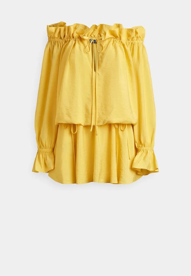 OFF-THE-SHOULDER CREPE DRESS - Kjole - collegiate yellow