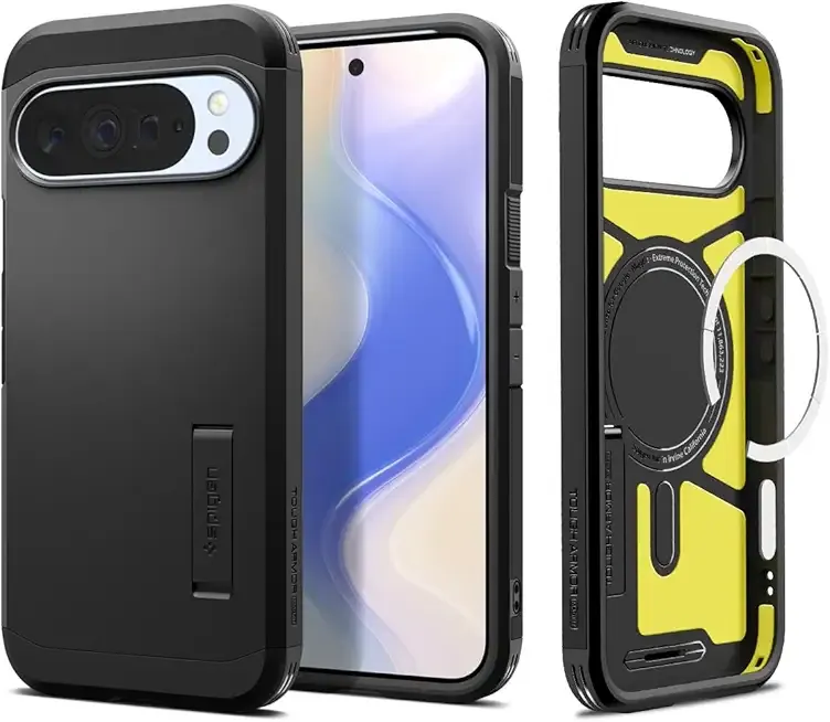 Spigen for Pixel 10 Pro XL Case, Tough Armor MagFit (2025) [Designed for Pixelsnap, Compatible with MagSafe Accessories] - Black