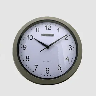 Lexington Basic Wall Clock Pewter 31cm