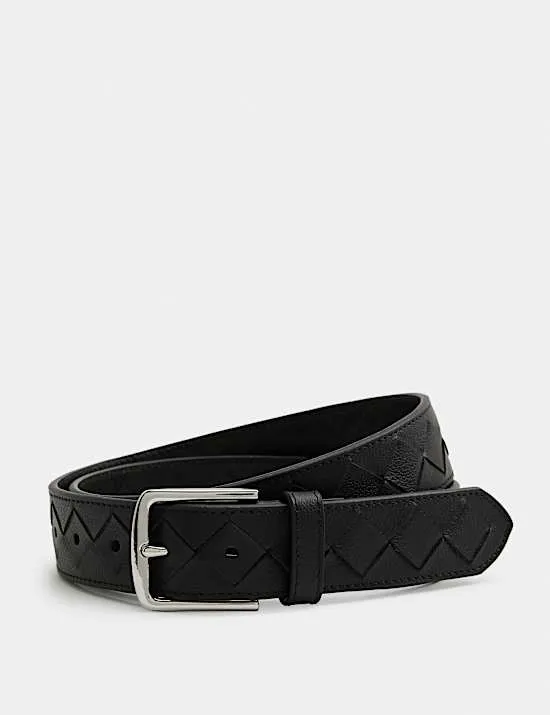 Leather Woven Belt