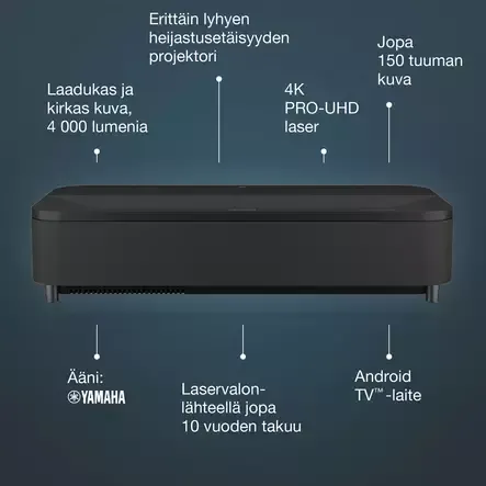EPSON EHLS800B ÄLYLASERPROJEKTORI MUSTA