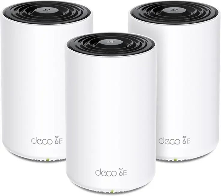 TP-Link Deco XE70 Pro AXE4900 Tri-Band WiFi 6E Mesh WiFi System - 2.5G WAN/LAN Ports, 4.9 Gbps Wi-Fi 7,200 Sq. Ft Coverage, Connect up to 200 Devices, 6 GHz Band, 3-Pack