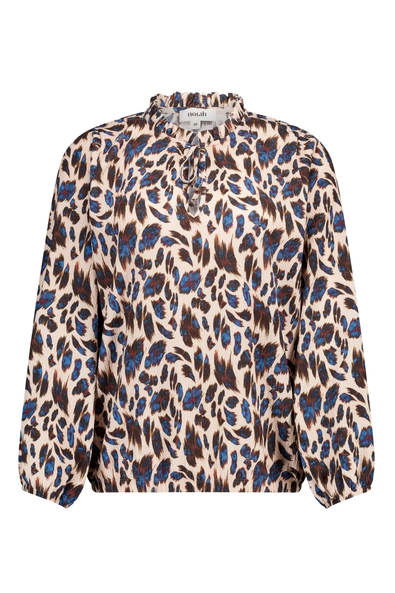 Ecru top met luipaardprint