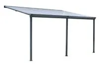 Terrassendach/Veranda, aus Aluminium ca. 434 x 303 x 258 cm - Anthrazit