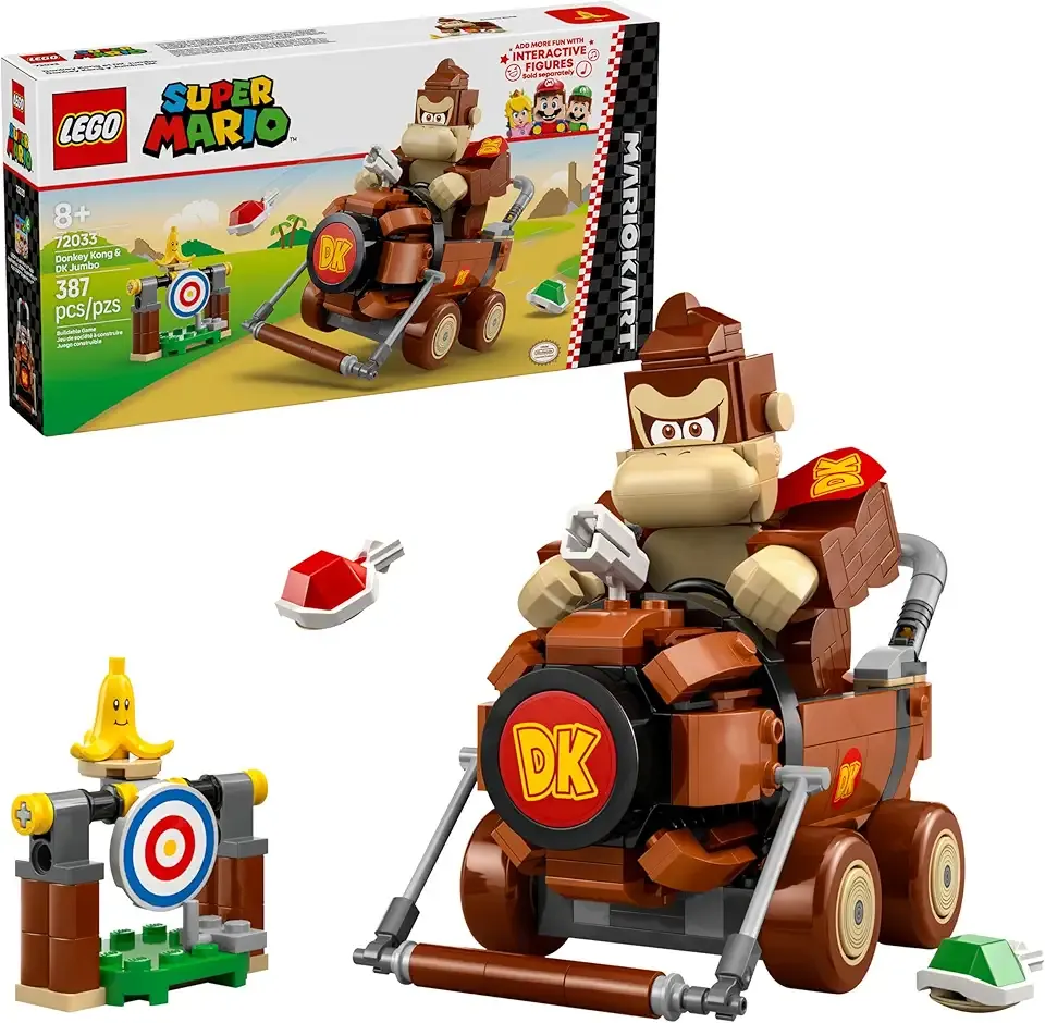 Super Mario: Mario Kart Donkey Kong & DK Jumbo - Collectible Toy Building Set for Kids, Boys and Girls, Ages 8+ - Nintendo Donkey Kong and Mario Kart Toy for Fans - Gift Idea - 72033