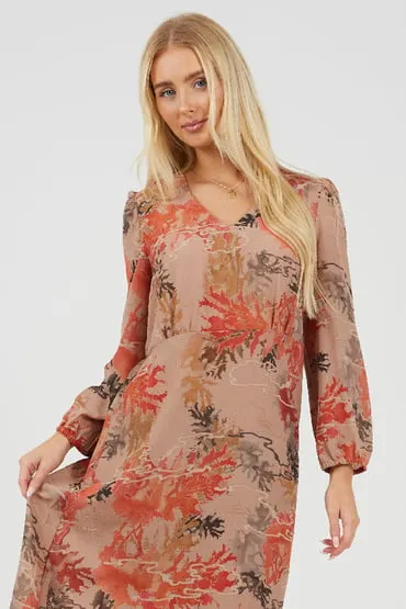 Vestido largo estampado