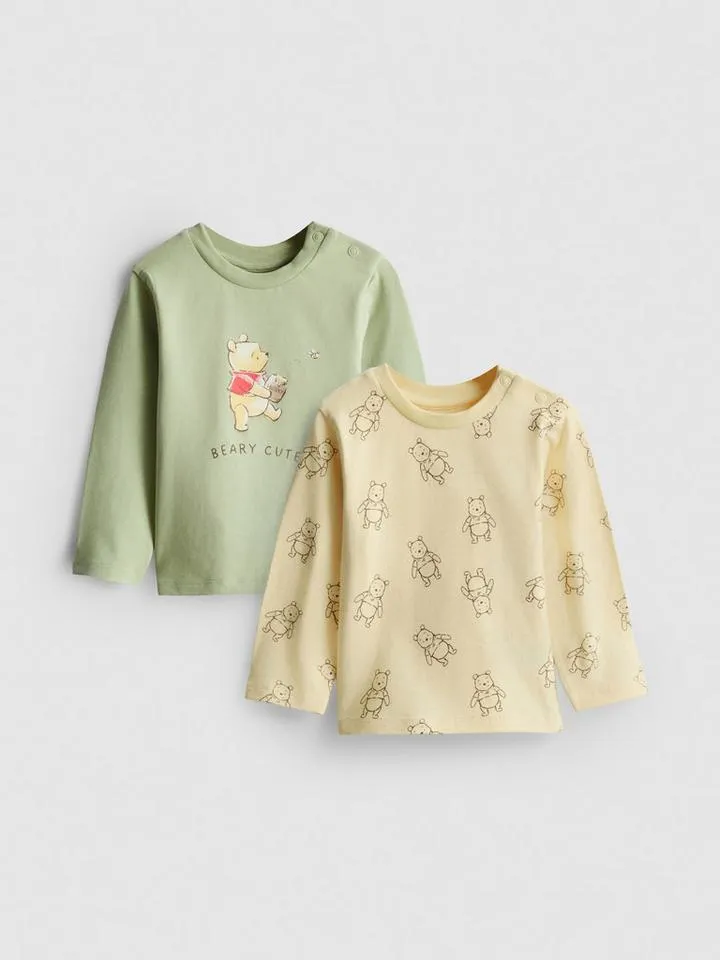 0–18 mois | 2 t-shirts Disney Winnie l'ourson nouveau-né