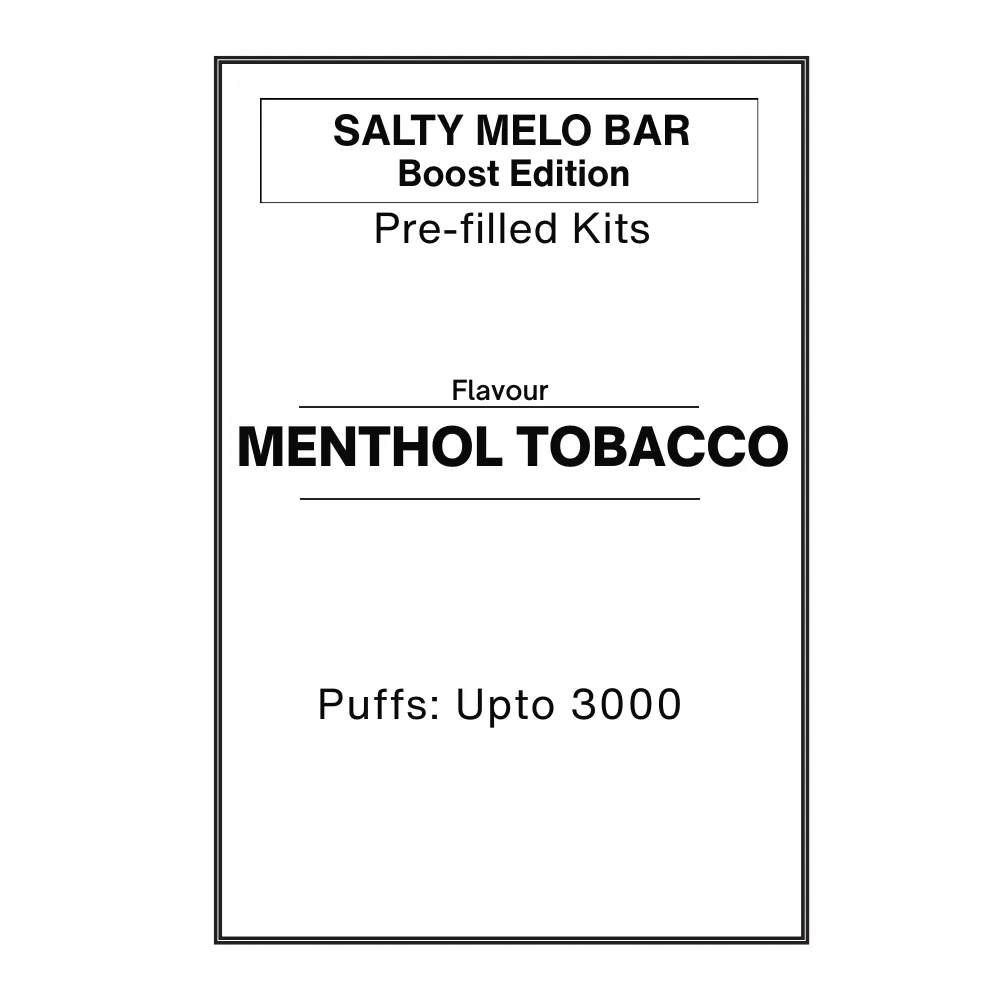 Menthol Tobacco -Salty Melo Bar Boost Pre-filled Kit 28.5mg/mL
