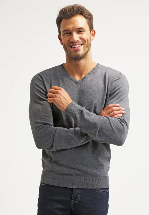 Pier One by Zalando Strikkegenser - dark grey melange