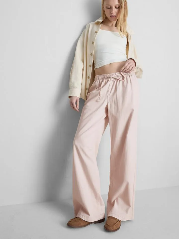 Bas de jogging en denim à coupe droite