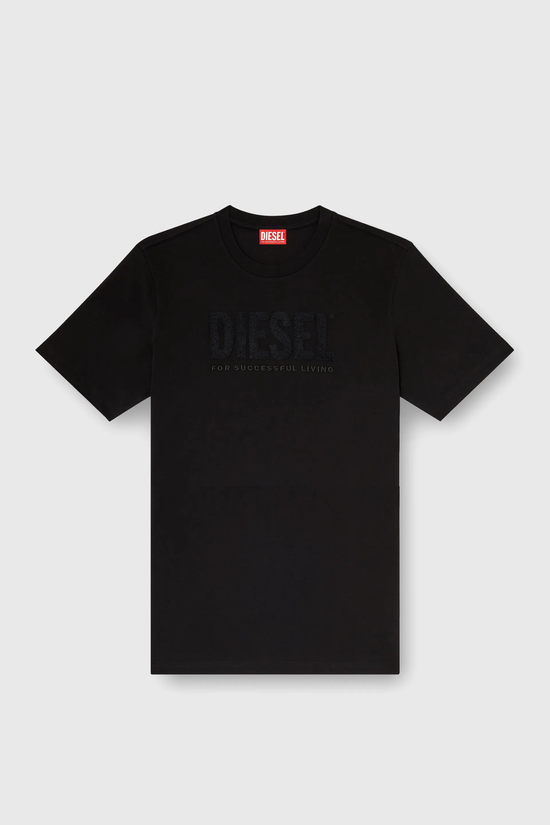 Cotton T-shirt with tonal Diesel logo print