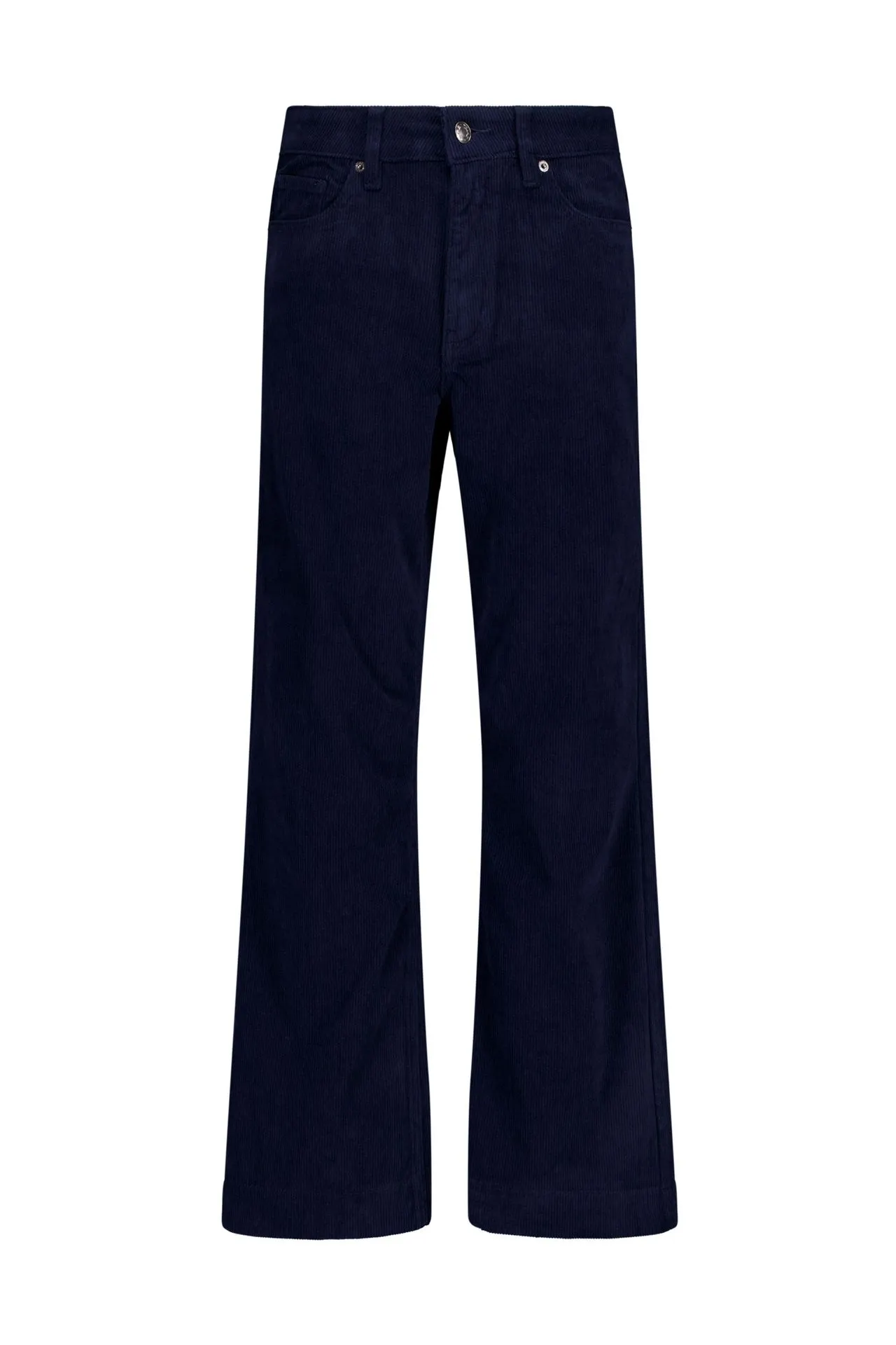 Wyna jeans | Wide | Donkerblauw | Ribstof | L30