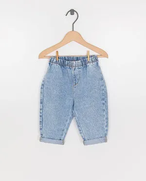Lichtblauwe jeans, baggy fit