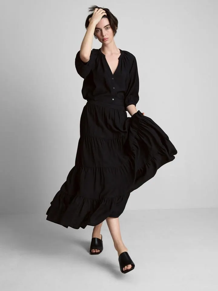 Jupe longue à superpositions