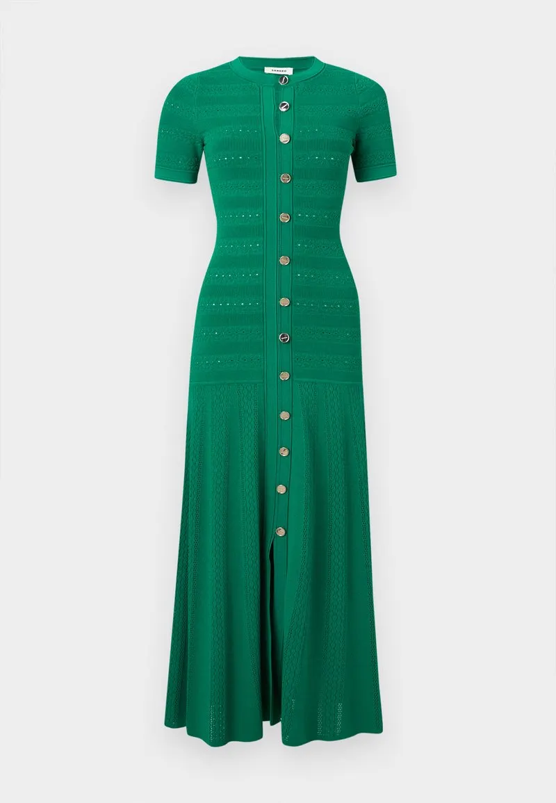 MILONA - Strikket kjole - vert emeraude