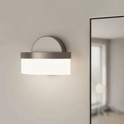 Halterman 6.7-in W 1 -Light Matte Black Farmhouse Hardwired Damp rated Wall Sconce