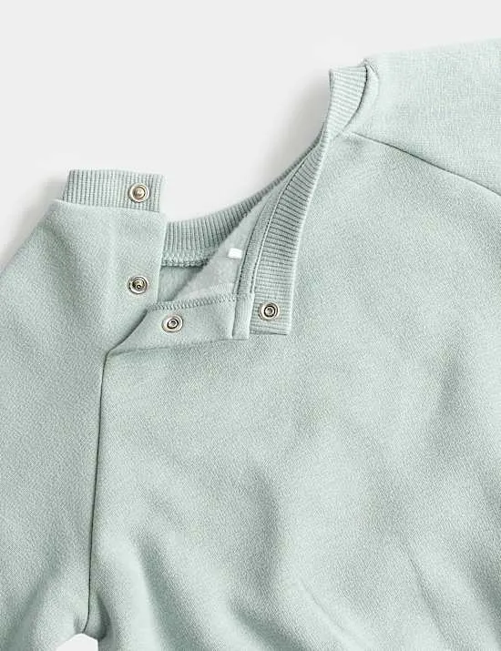 Cotton Blend Fleece Lined Sweatshirt (0-3 Yrs)