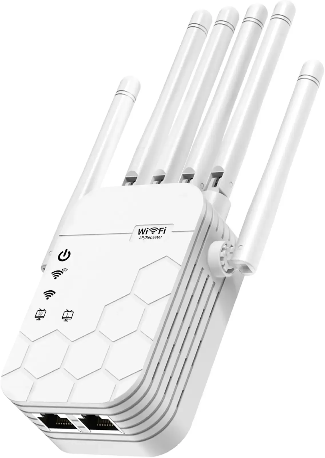 2026 WiFi Extender Signal Booster, 6X Faster, Covers up to 12,880 sq. ft. Wi-Fi Repeater with Ethernet Port, Wireless Long Range Amplifier, 1-Tap Setup, Compatible with Wireless Routers (White)