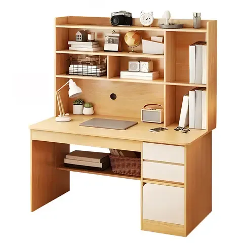 Escritorio Biblioteca Con Estanteria 120x162cm Cajón Gabinete Oficina