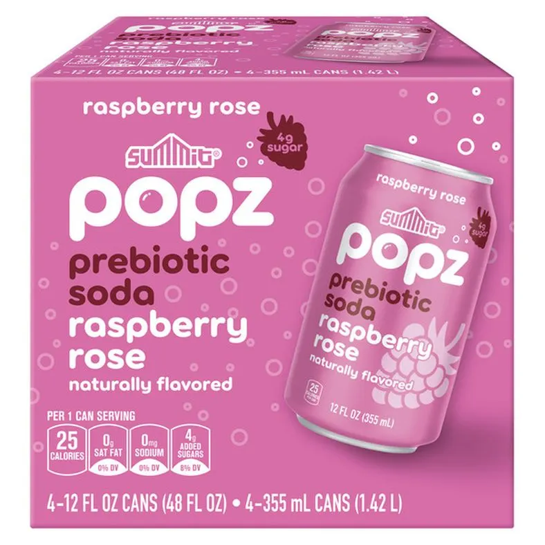 Summit 4pk Popz, Raspberry Rose
