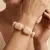 Armband in edelstaal, grote kralen