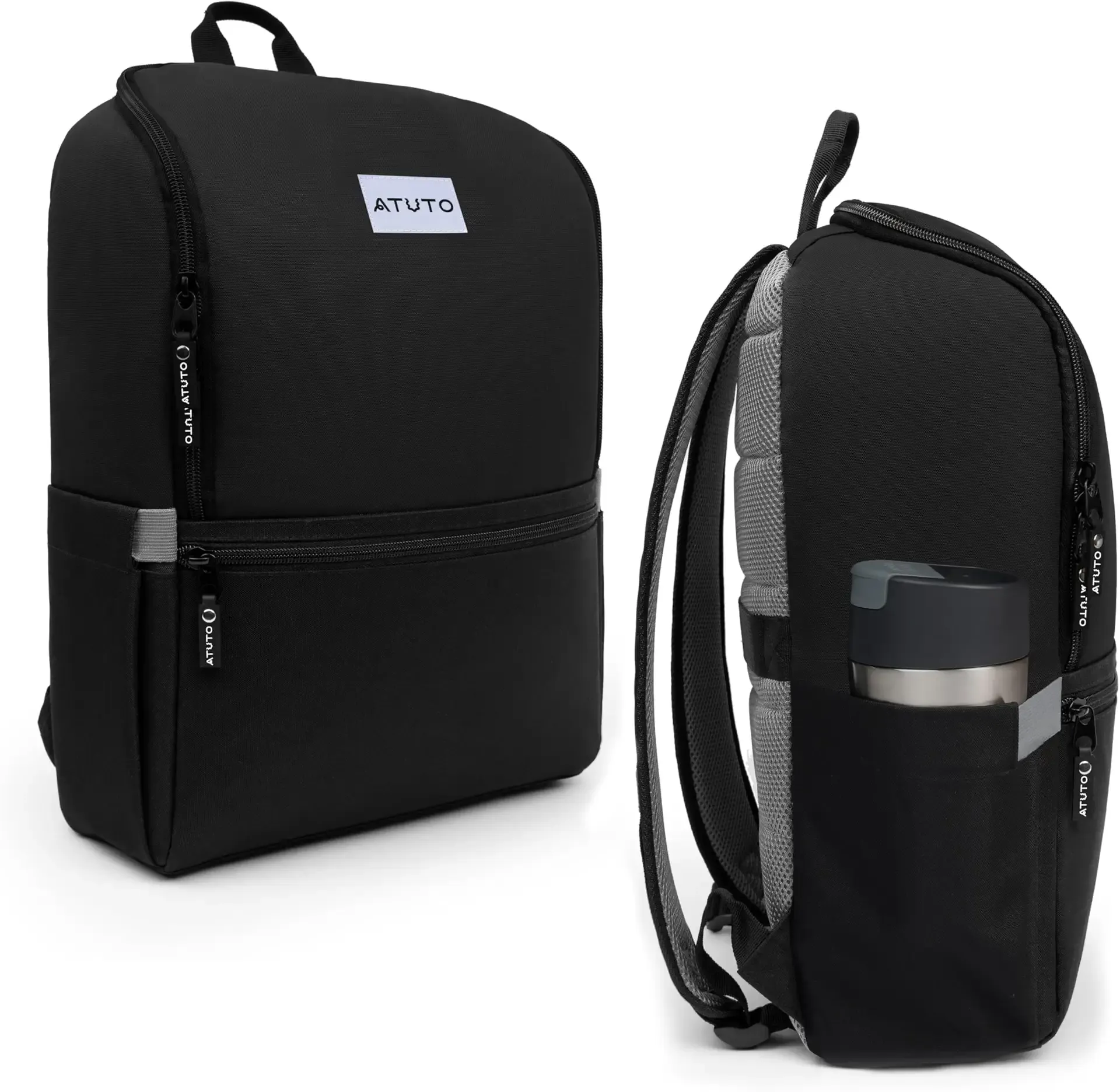 Professional Black Laptop Backpack for Men 17 inch Compartment - Back Airflow & Fully Padded - Work & Travel Backpack for Men with Luggage Strap and Trolley Sleeve.