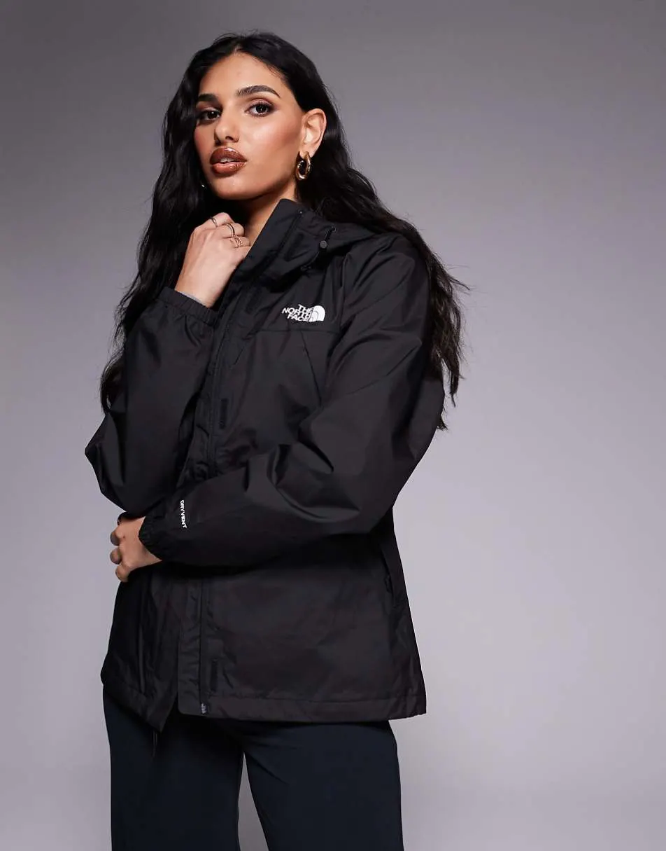 The North Face Antora waterproof logo jacket at black