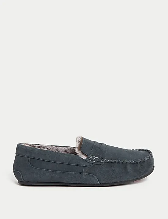 Wildlederpantoffeln mit Freshfeet™