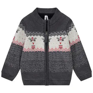 Gilet en tricot avec motif reine de Noël pour bébé garçon
