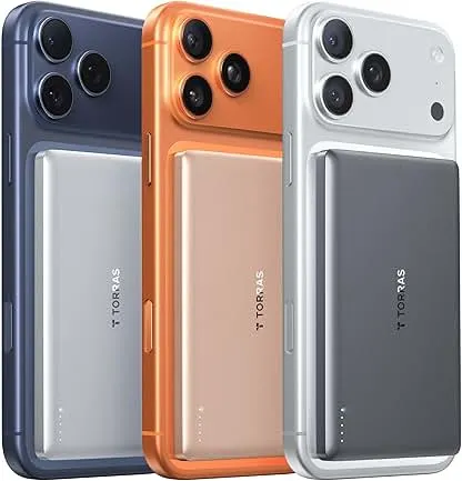 TORRAS MiniMag Power Bank, Ultra Slim 5,000mAh Wireless…