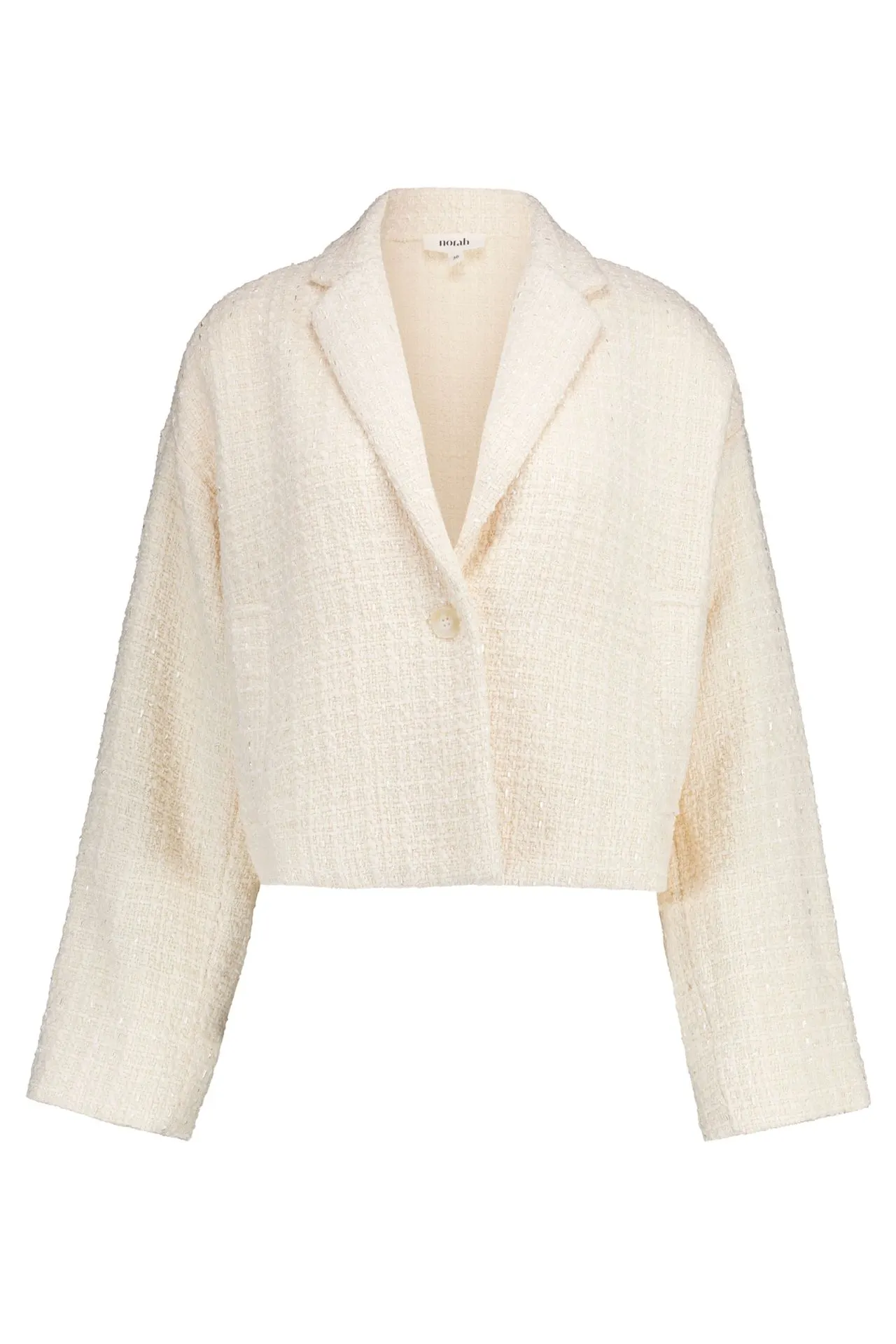 Ecru bouclé blazer