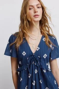 Vestido midi doble volante