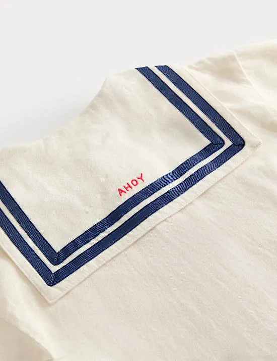2 Piece Sailor Shirt Outfit (0-3 Yrs)