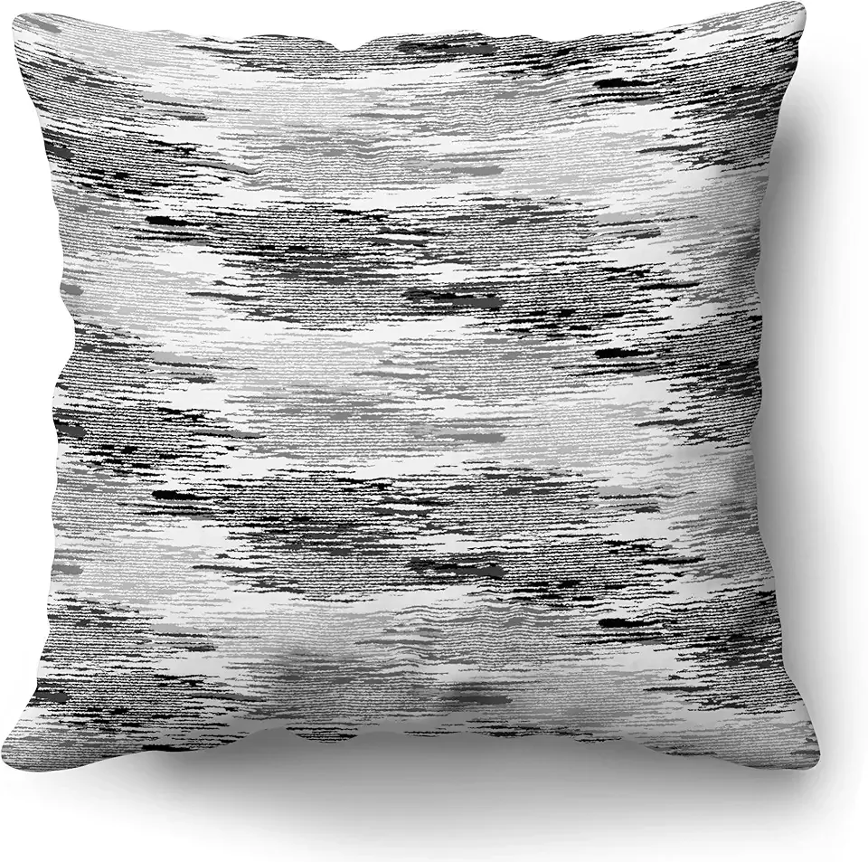 Americanflat 20x20 Throw Pillow with Sewn-in Insert - All-in-One Decorative Pillows - No Cover Needed - Soft and Durable Cushion for Bed or Sofa - Polyester - Black, Grey and White