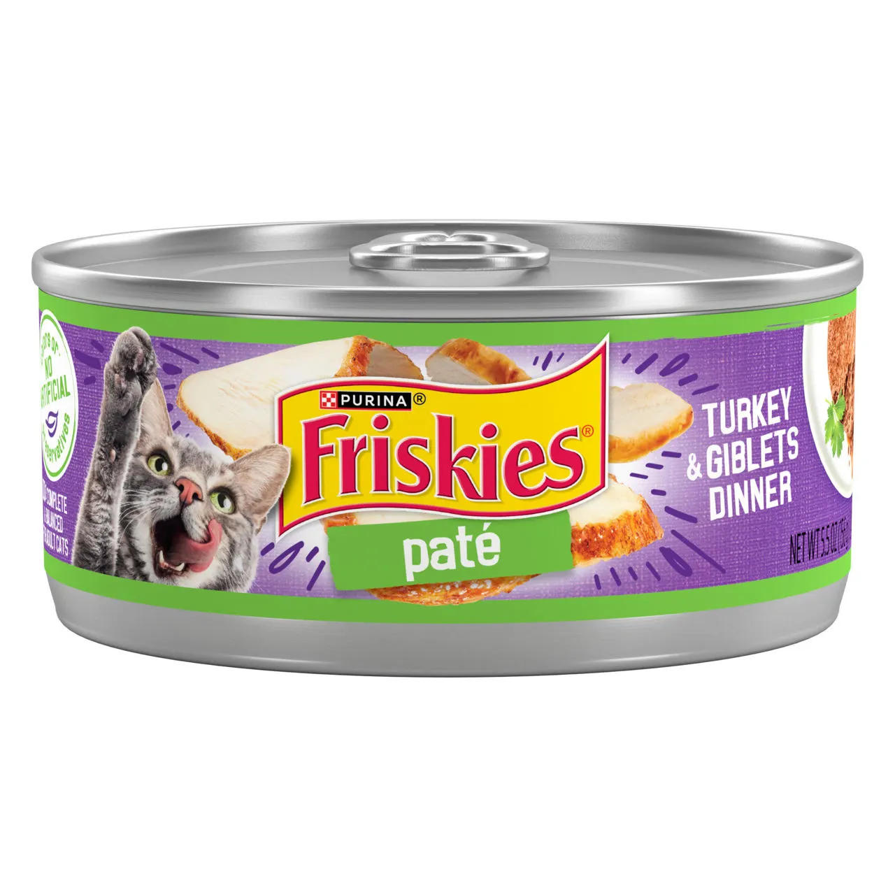 Purina Friskies Wet Cat Food Pate Turkey and Giblets Dinner