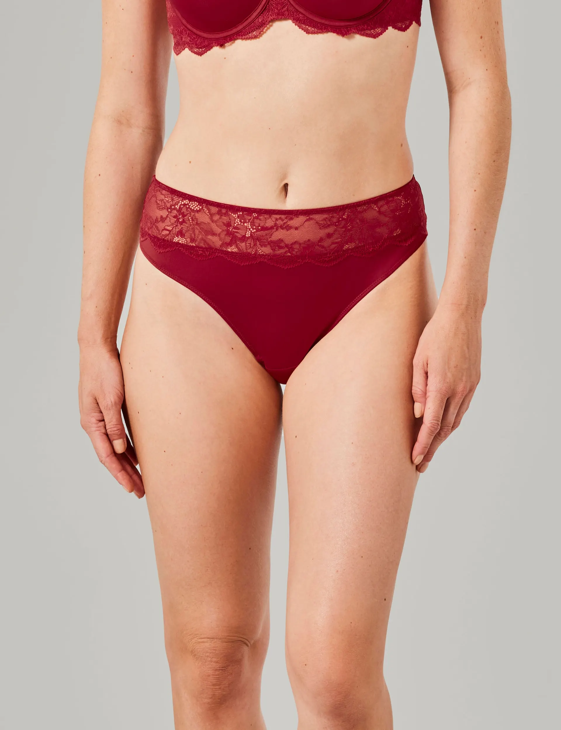 Fabulous hoge taille string rood