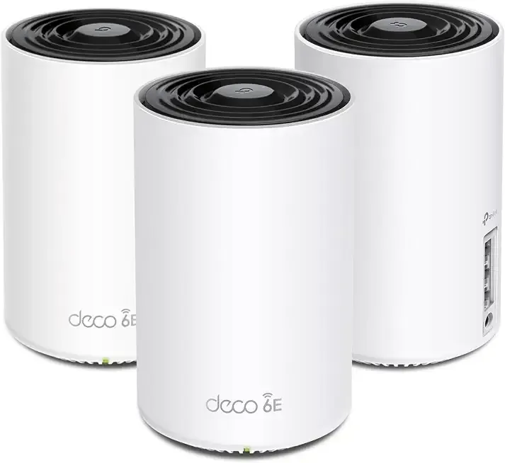 TP-Link Deco XE75 AXE5400 Tri-Band WiFi 6E System - Wi-Fi up to 7200 Sq.Ft, Engadget Rated Best for Most People, Replaces WiFi Router and Extender, AI-Driven New 6GHz Band, 3-Pack