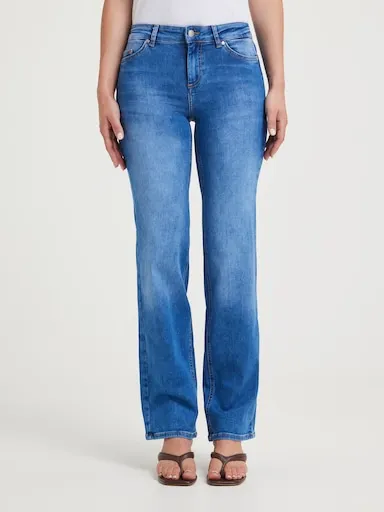 ONLY Blush Mid Straight Jean In Med Denim