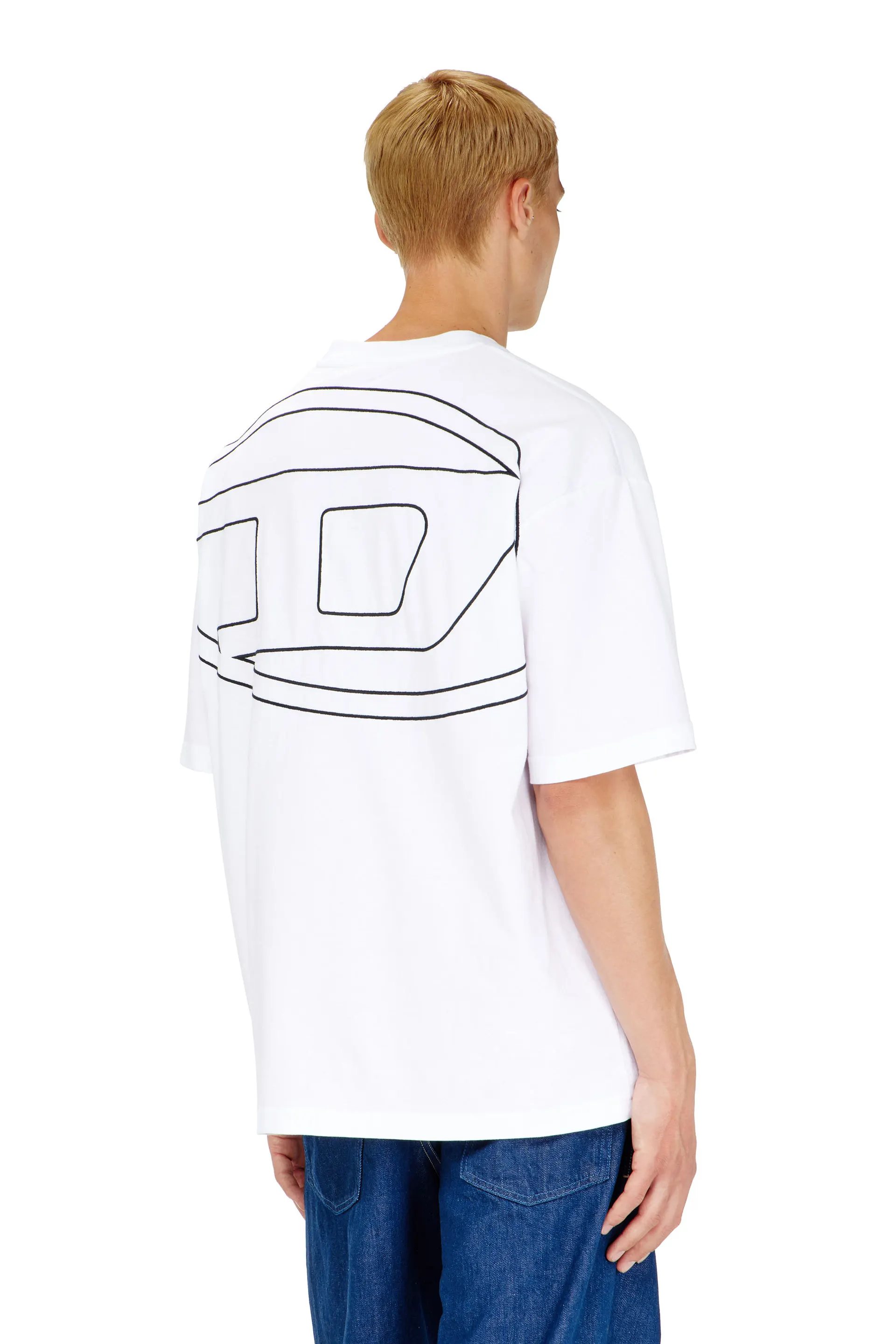 T-shirt with maxi oval D embroidery