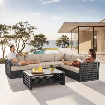 MoDe Halifax 7-piece Modular Outdoor Seating Set