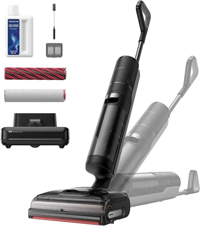 DREAME H15 Pro CarpetFlex Cordless Vacuum Mop, Wet Dry Vacuum Cleaner with Dual Brushes for Hard Floors & Carpet, Tangle-Free Hair-Cutting, 23kPa…