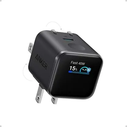 Anker Nano Smart Display Charger, 45W Max Fast Char…