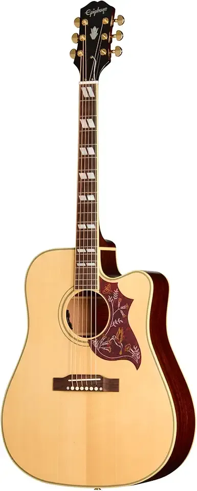 Epiphone Inspired by Gibson Hummingbird Standard EC Acoustic Electric, Natural with Bag
