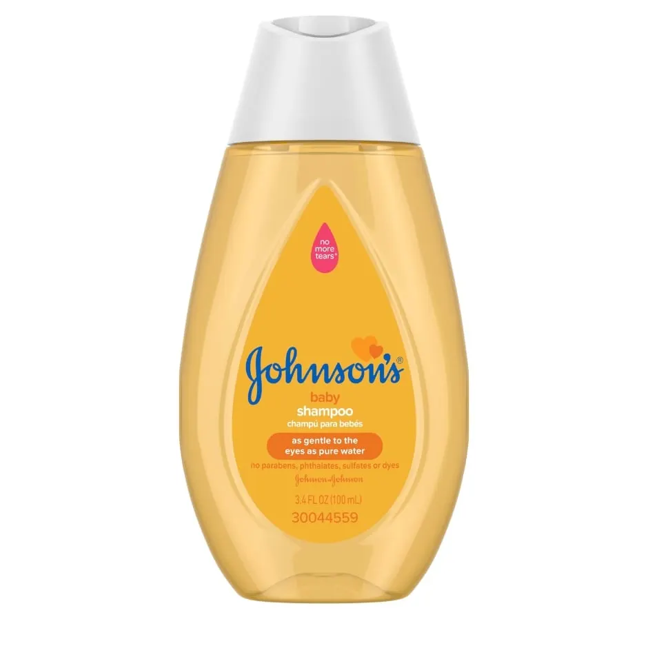 Johnson's Baby Shampoo with Tear Free Formula, Hypoallergenic and Free of Parabens, Phthalates, Sulfates and Dyes, Convenient TSA-Compliant Travel-Size Bottle, 3.4 fl. oz